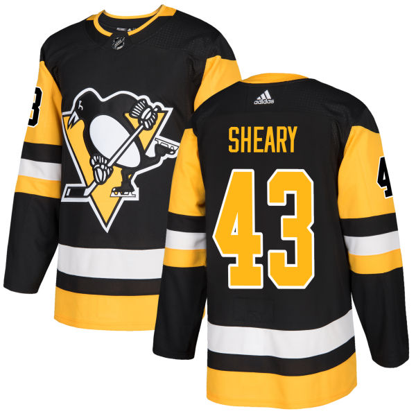 Adidas Men Pittsburgh Penguins #43 Conor Sheary Black Home Authentic Stitched NHL Jersey->pittsburgh penguins->NHL Jersey